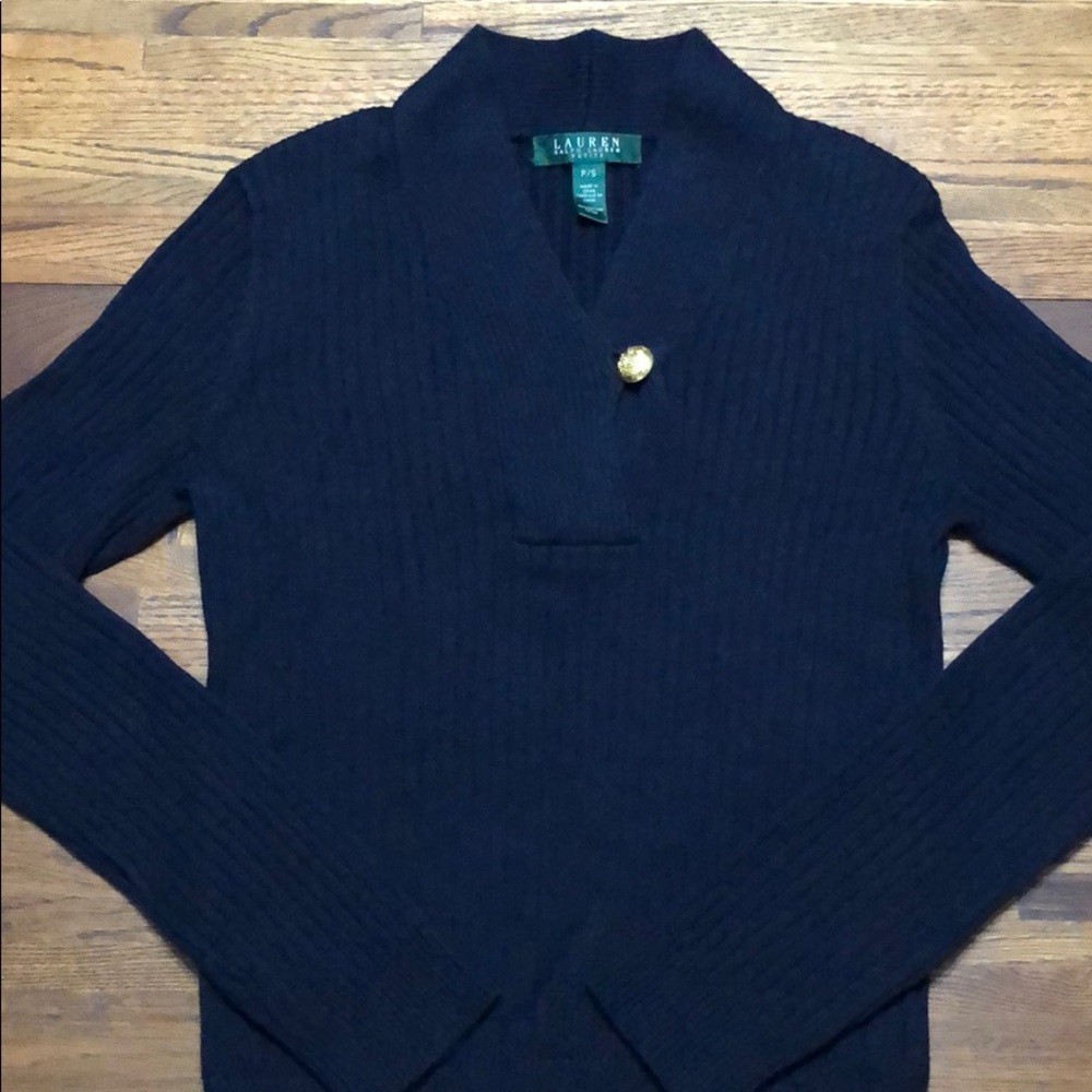 LAUREN Ralph Lauren Navy V-Neck Sweater